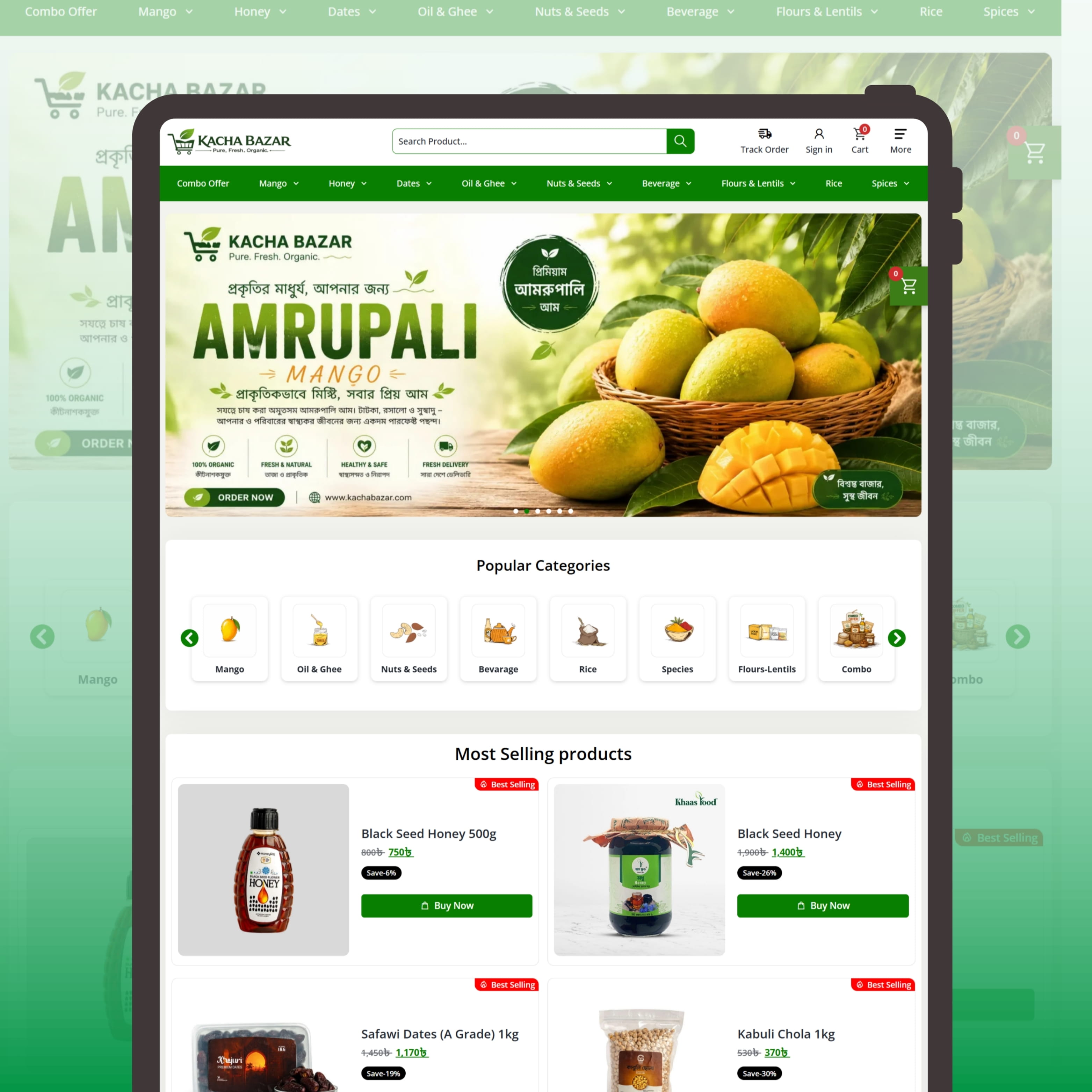 Organic Grocery eCommerce WordPress Website